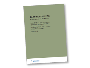 Xoliar Pakningsvedlegg 75 mg sprøyte